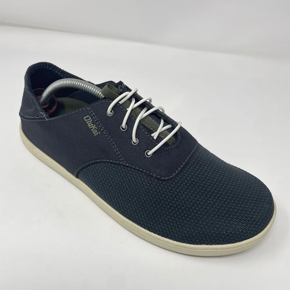 OluKai Nohea Moku Mens Boat Shoes Dark Navy Mesh Sneakers 10283-4040 Size 10